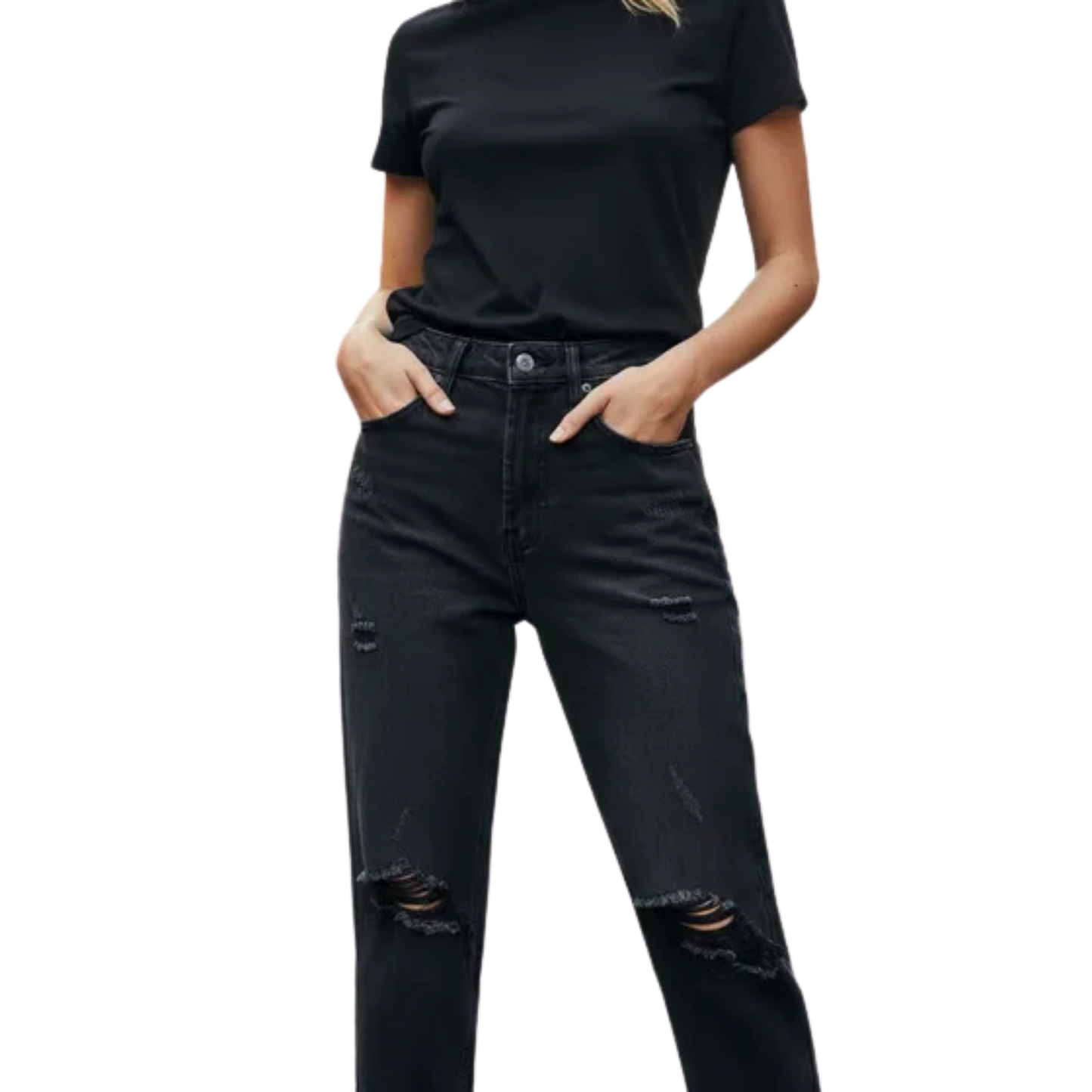 Jeans ajustados de tiro súper alto WILD FABLE para mujer