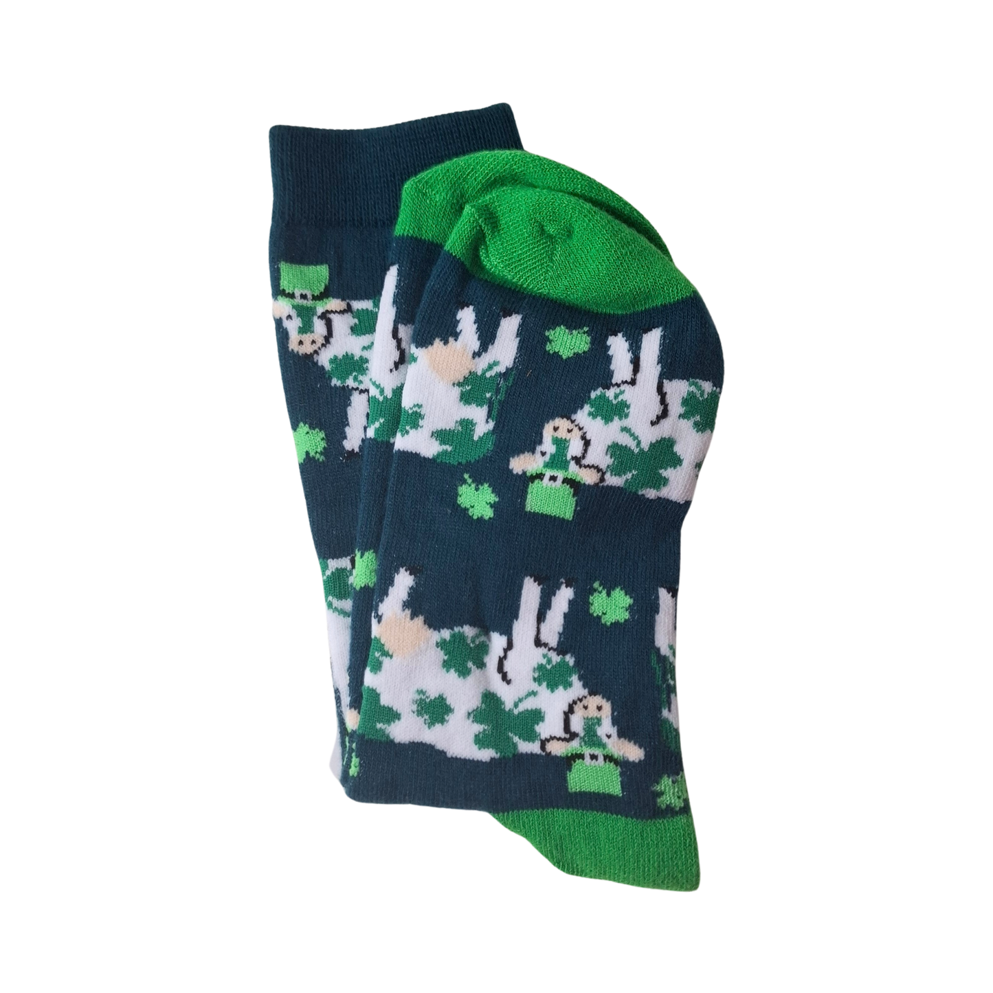 Calcetas St. Patrick's Day Lucky Cow para mujer