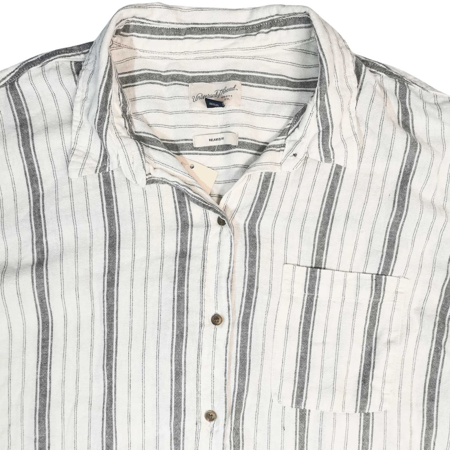 Camisa de lino de manga larga con botones UNIVERSAL THREAD para mujer