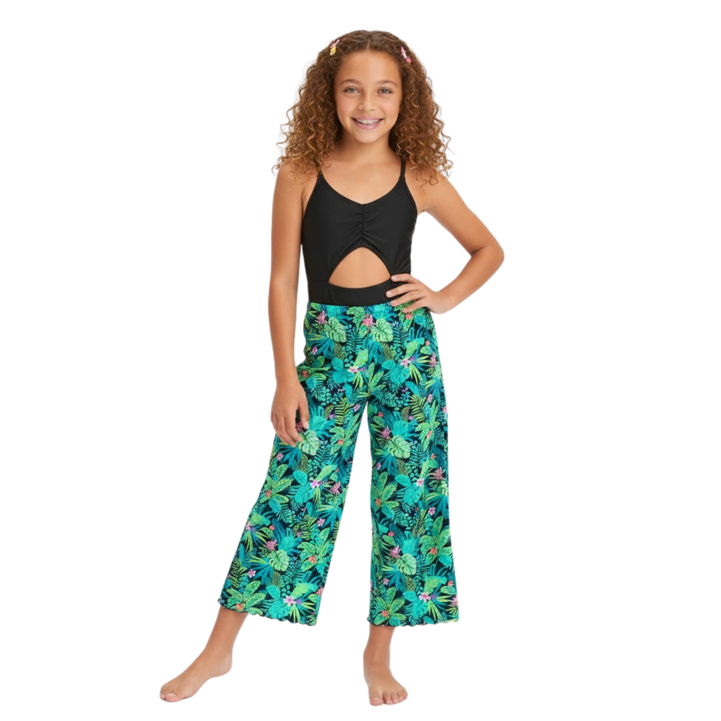 Conjunto traje de baño con pantalón ART CLASS para niña 2 piezas