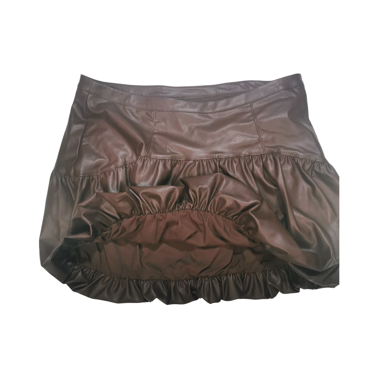 Falda mini estilo Bubble de piel sintética FUTURE COLLECTIVE para mujer