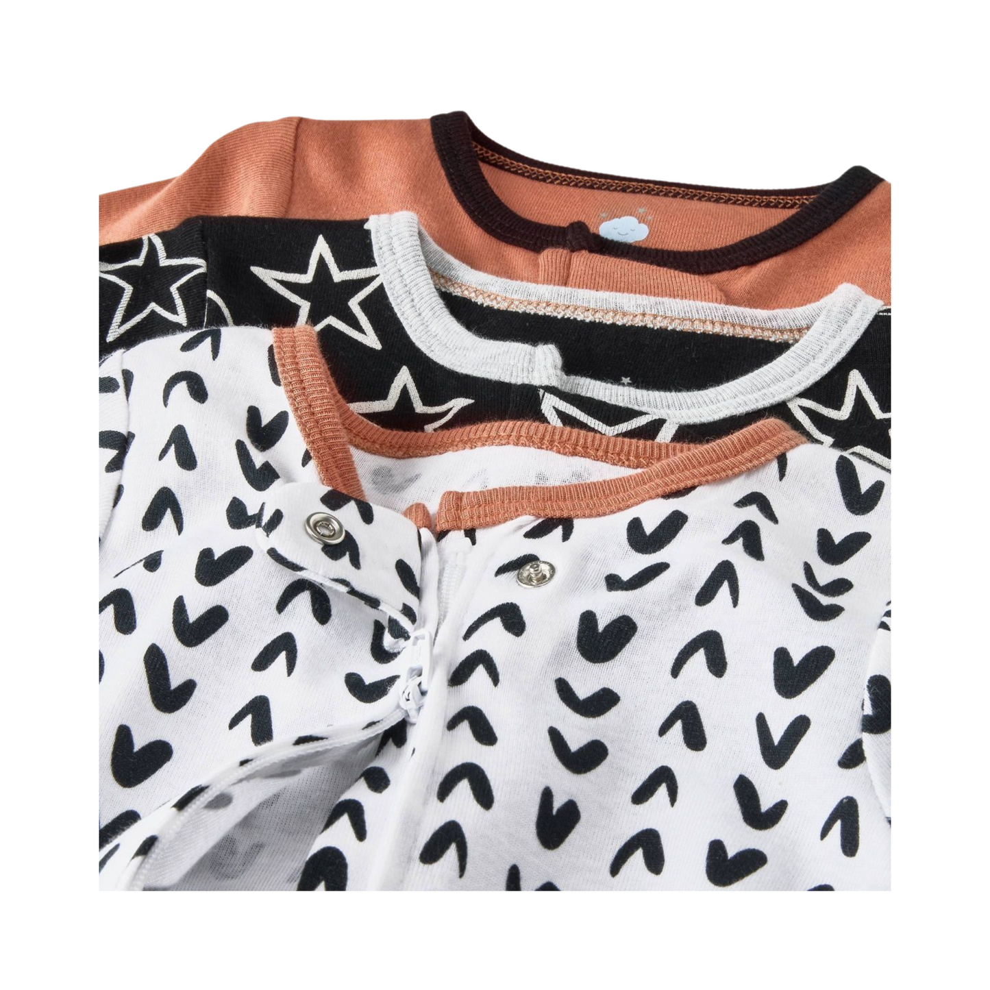 Mamelucos CLOUD ISLAND set de 3 piezas para bebé niño