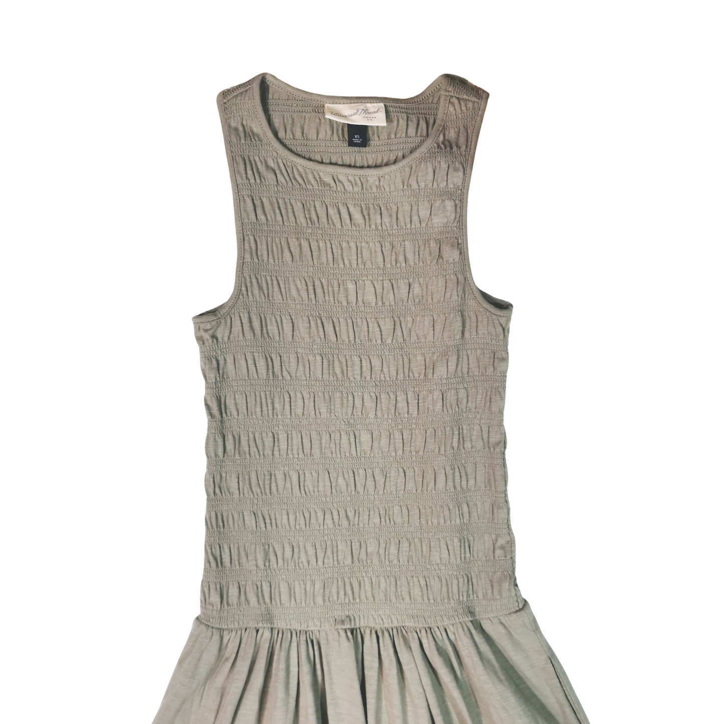 Vestido maxi fruncido corte A sin mangas UNIVERSAL THREAD para mujer