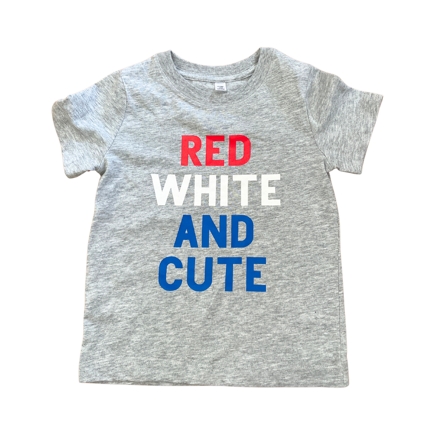 Playera OKIE DOKIE Red, White and Cute para niño