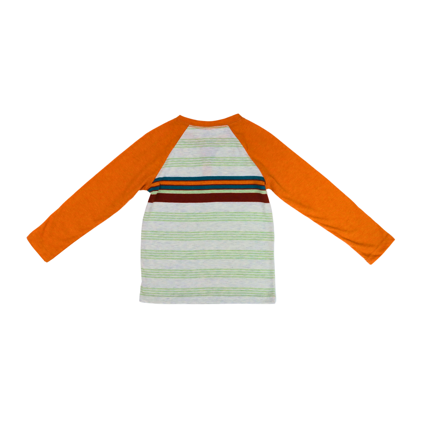 Playera de manga larga OKIE DOKIE Button Stripe para niño