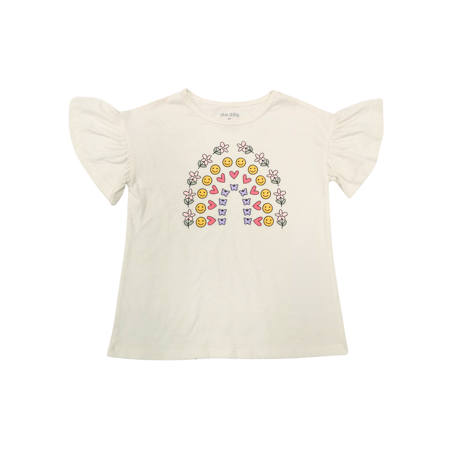 Playera OKIE DOKIE Emoji Rainbow para niña