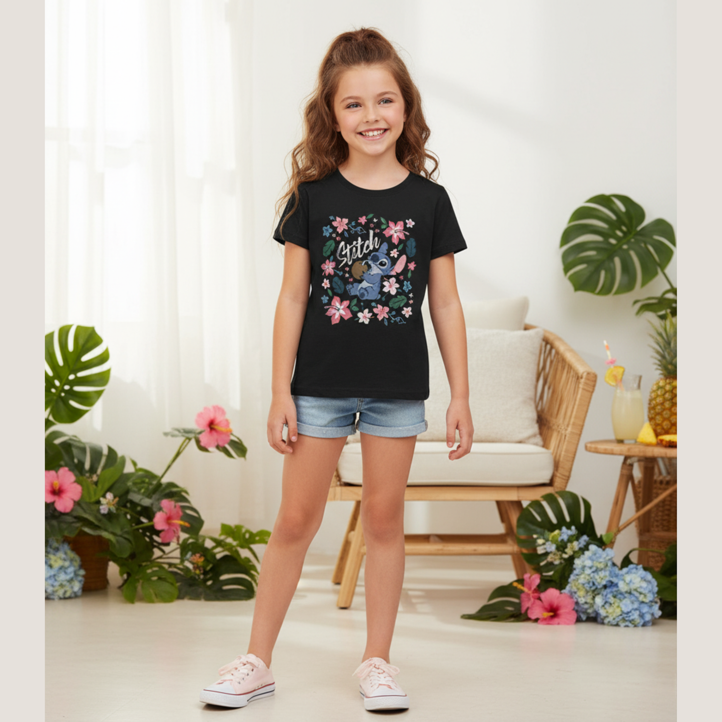 Playera STITCH Disney para niña