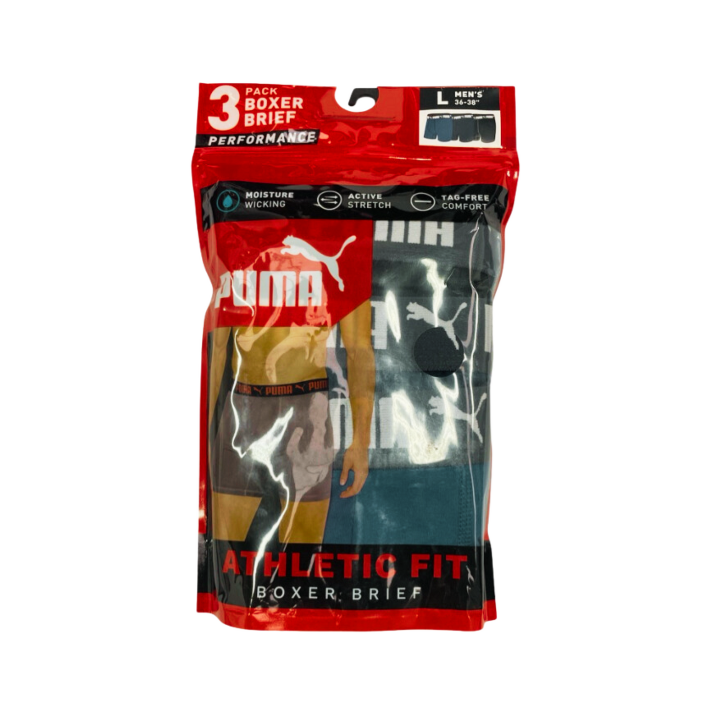Boxers PUMA Athletic Fit Set de 3 piezas para hombre