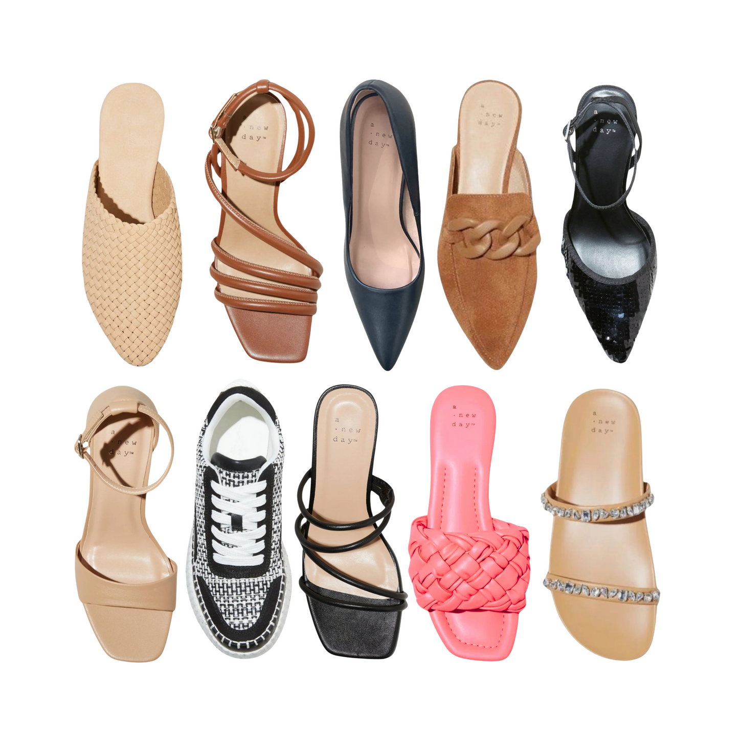 Paca lote de 50 pares de calzado americano Target para mujer