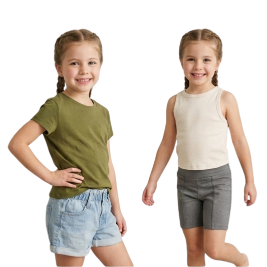 Kit casual deportivo para niña, talla 6/7 - 4 piezas