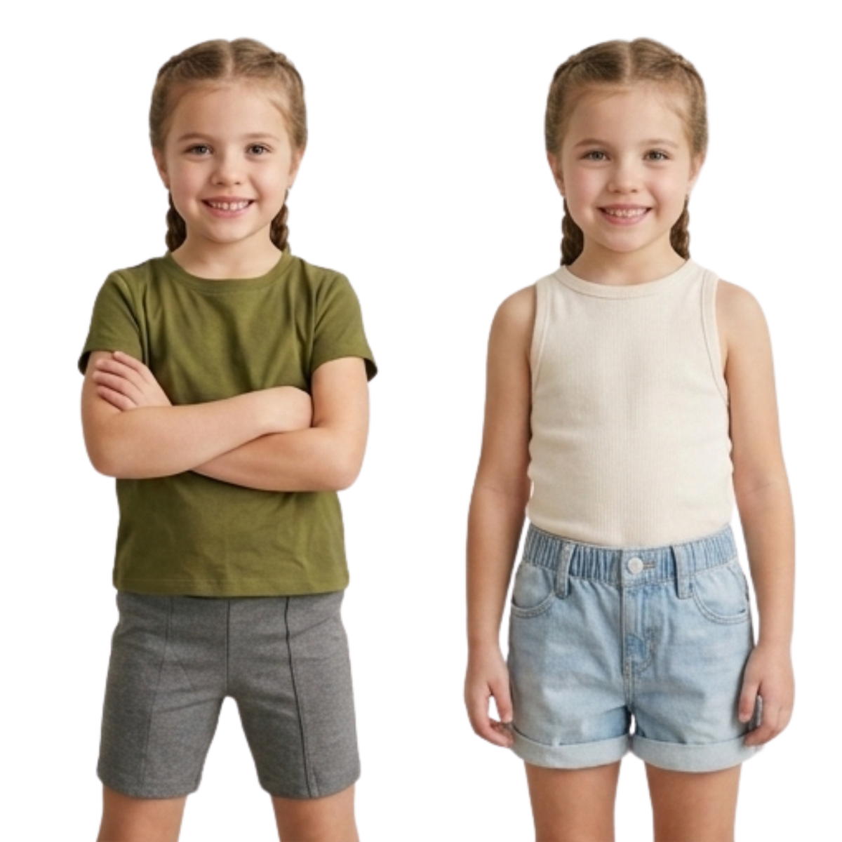 Kit casual deportivo para niña, talla 6/7 - 4 piezas