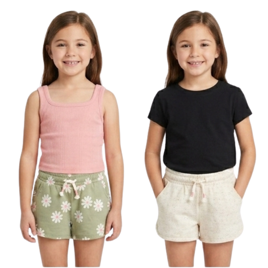 Kit de verano para niña, talla 6/7 años - 4 piezas