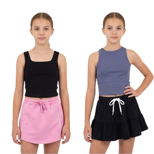 Kit casual fresco para niña, talla 10/12 años - 4 piezas