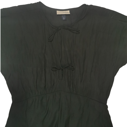 Vestido mini de manga corta con corte A y volantes con lazo UNIVERSAL THREAD para mujer