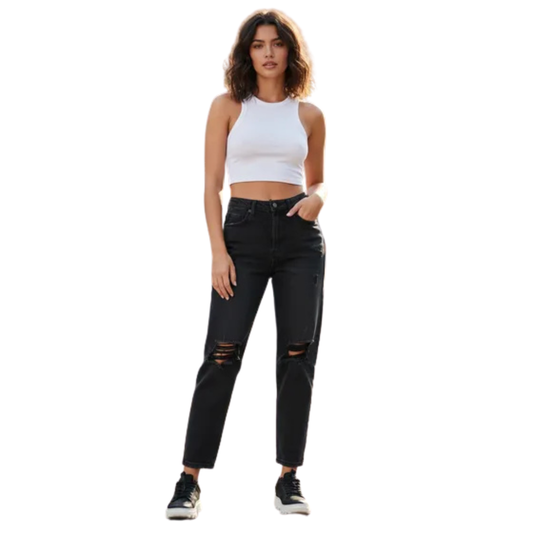 Jeans ajustados de tiro súper alto WILD FABLE para mujer