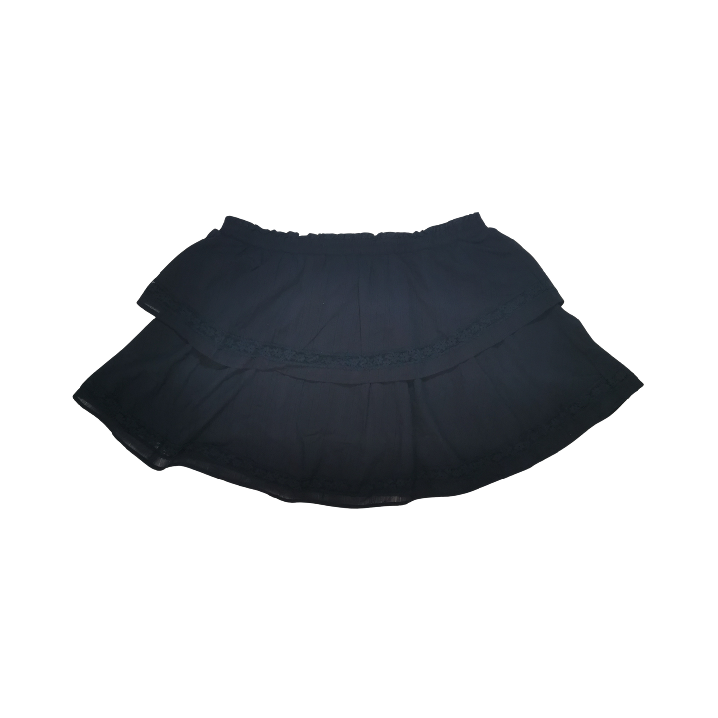 Mini skort de línea A con encaje y volantes WILD FABLE para mujer