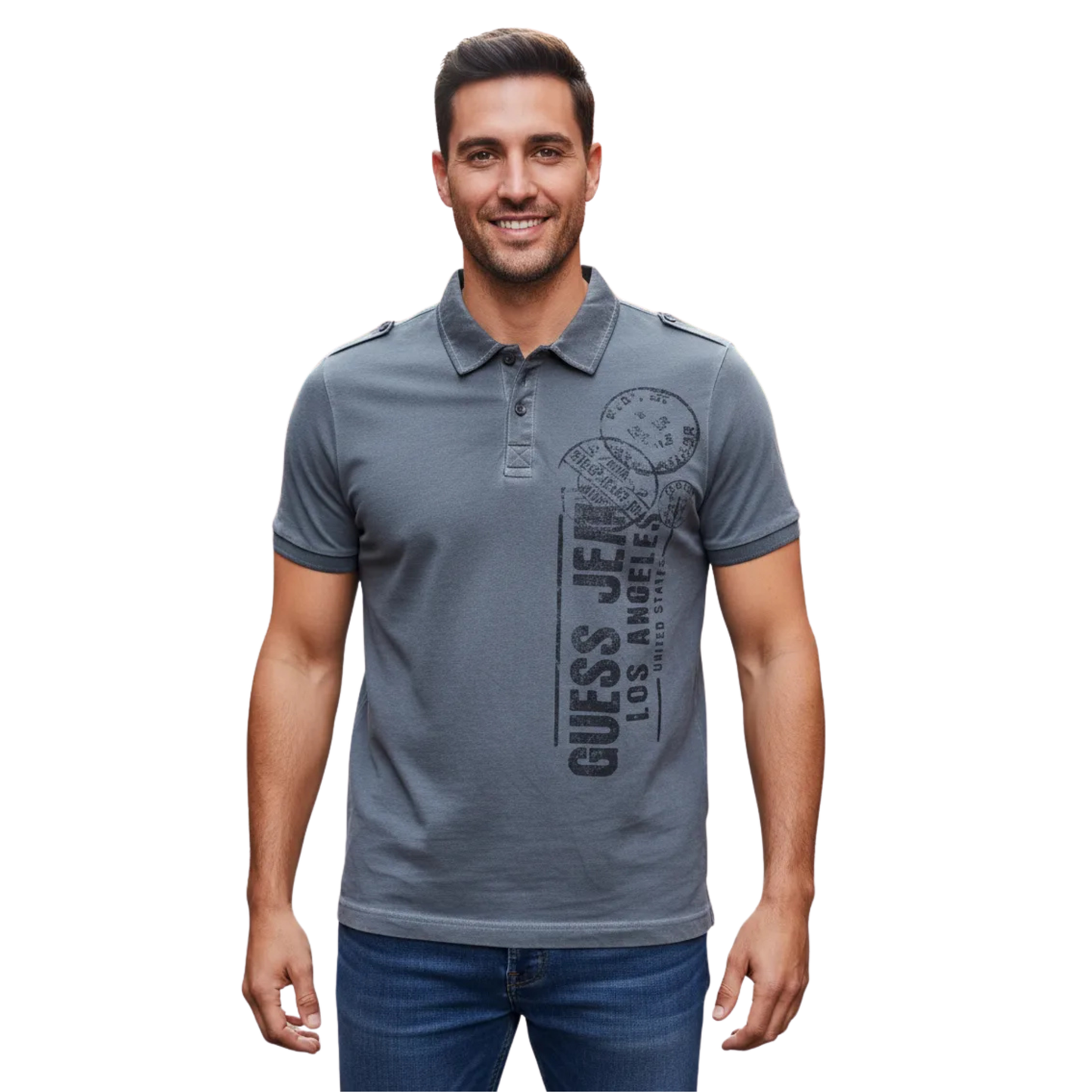 Playera Polo GUESS Los Angeles para hombre