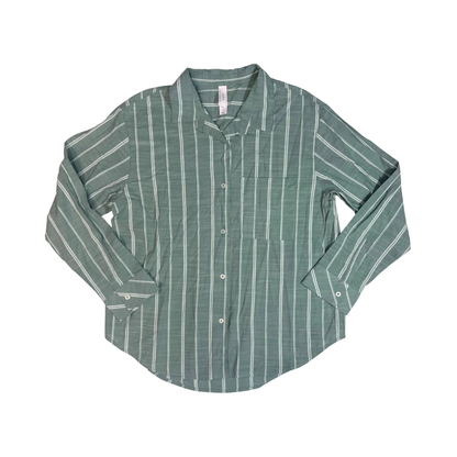 Camisa de pijama de manga larga a rayas AUDEN para mujer