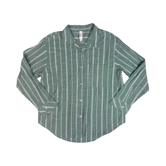 Camisa de pijama de manga larga a rayas AUDEN para mujer