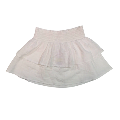 Mini Falda de doble volante con cintura fruncida WILD FABLE para mujer