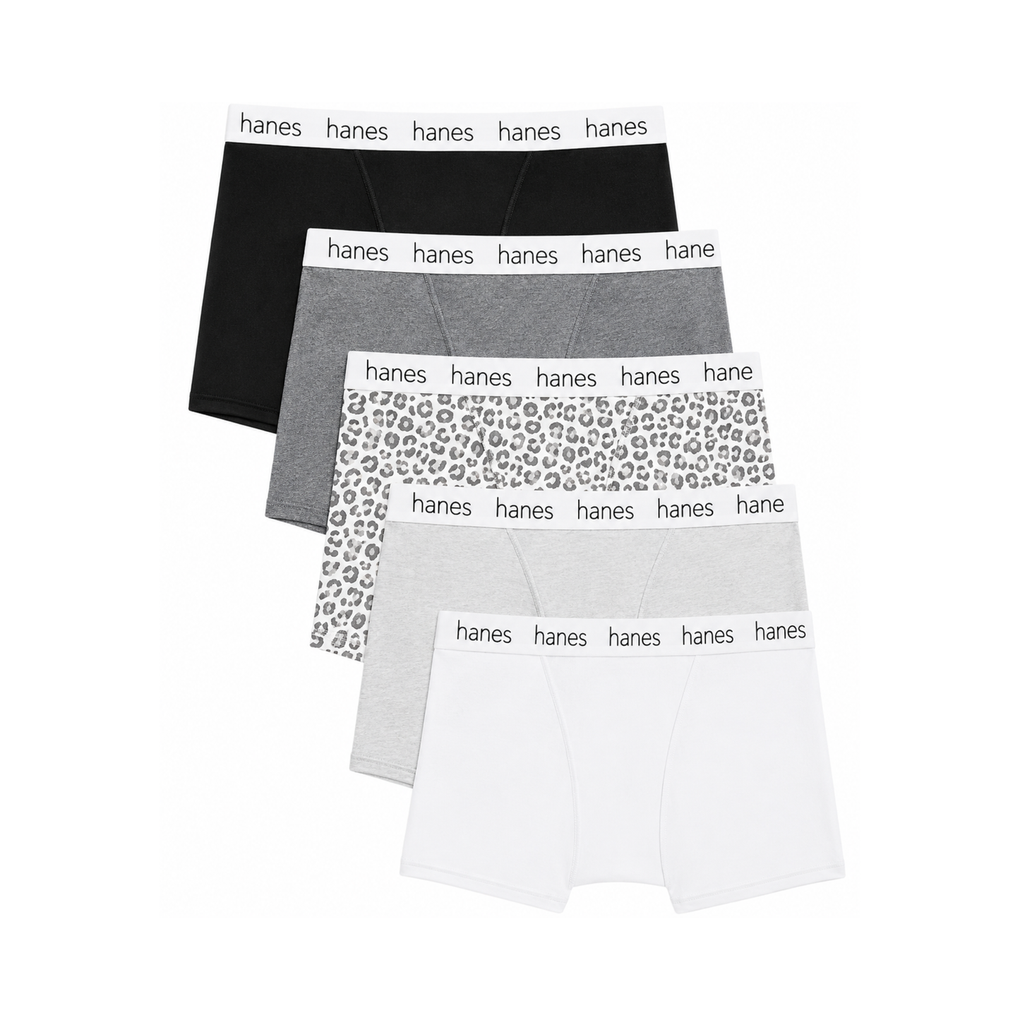 Boxer Brief Boyfriend Stretch HANES para mujer - Set de 5