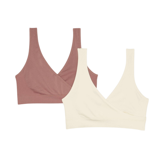 Bra de lactancia para dormir sin costuras AUDEN - Set de 2 piezas