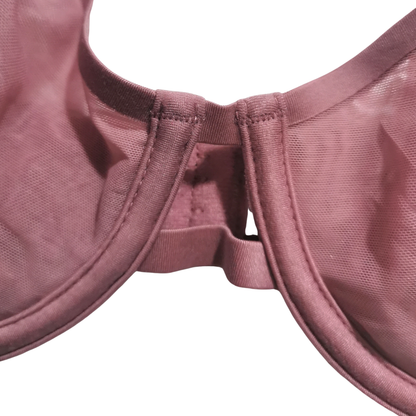 Bra de media copa de malla sin forro AUDEN para mujer