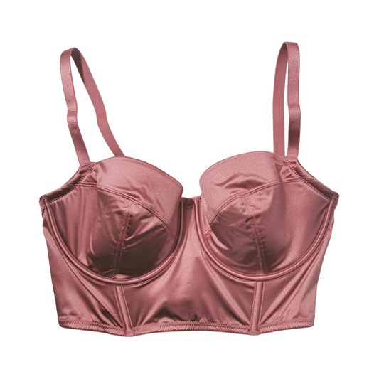 Top de lencería tipo corset de satén AUDEN para mujer