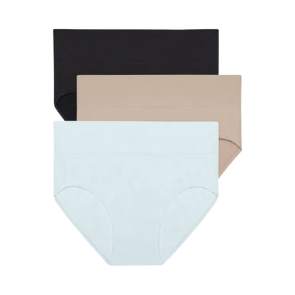 Bragas de corte alto, sin costuras y de efecto alisador HANES para mujer - Set de 3