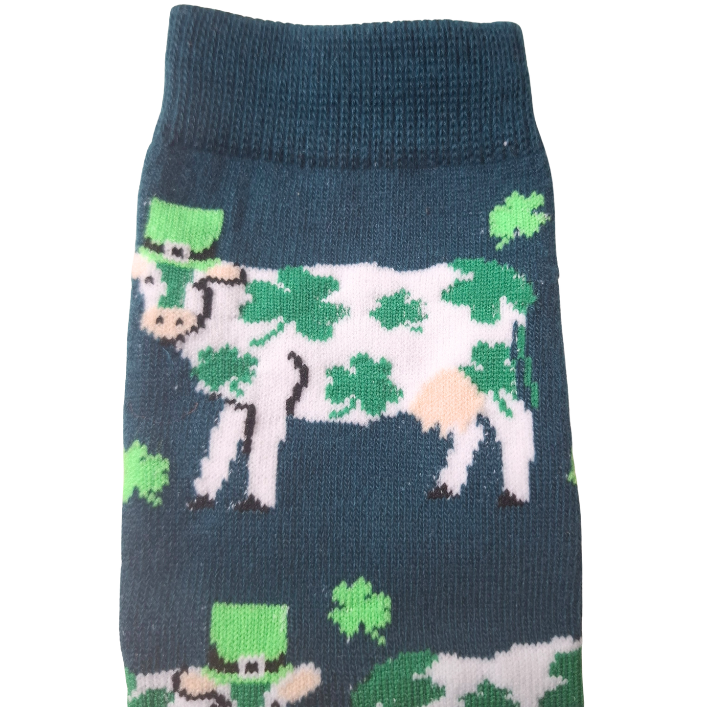 Calcetas St. Patrick's Day Lucky Cow para mujer