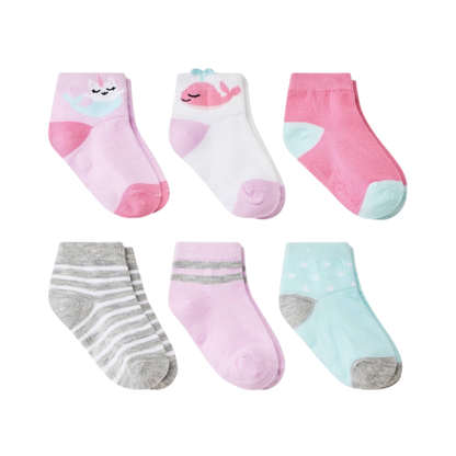 Calcetines CAT & JACK para niña pequeña - Set de 6 pares