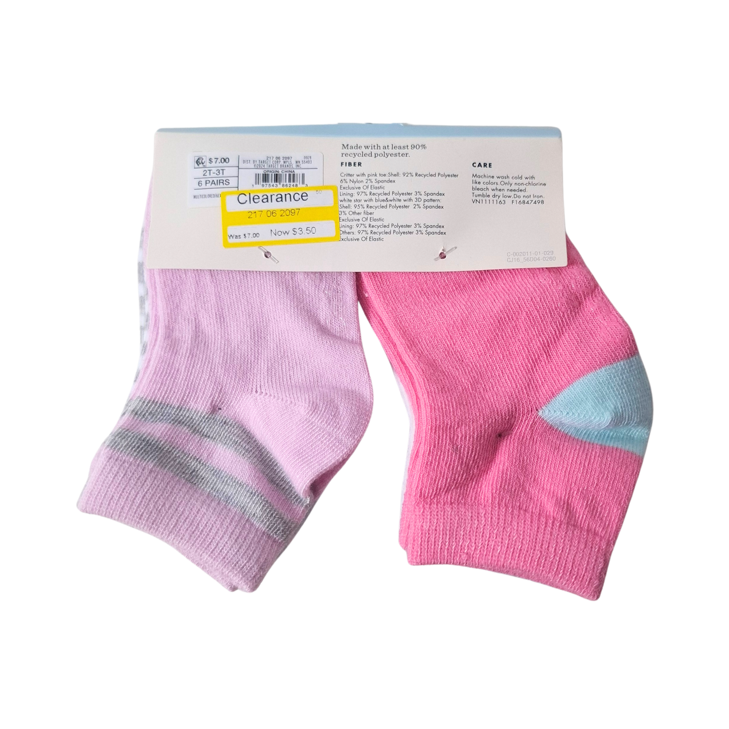 Calcetines CAT & JACK para niña pequeña - Set de 6 pares
