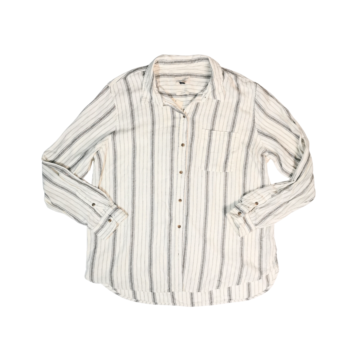 Camisa de lino de manga larga con botones UNIVERSAL THREAD para mujer