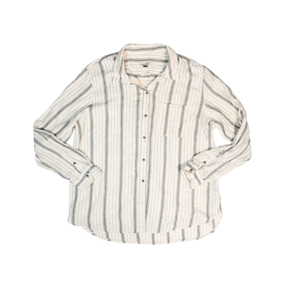 Camisa de lino de manga larga con botones UNIVERSAL THREAD para mujer