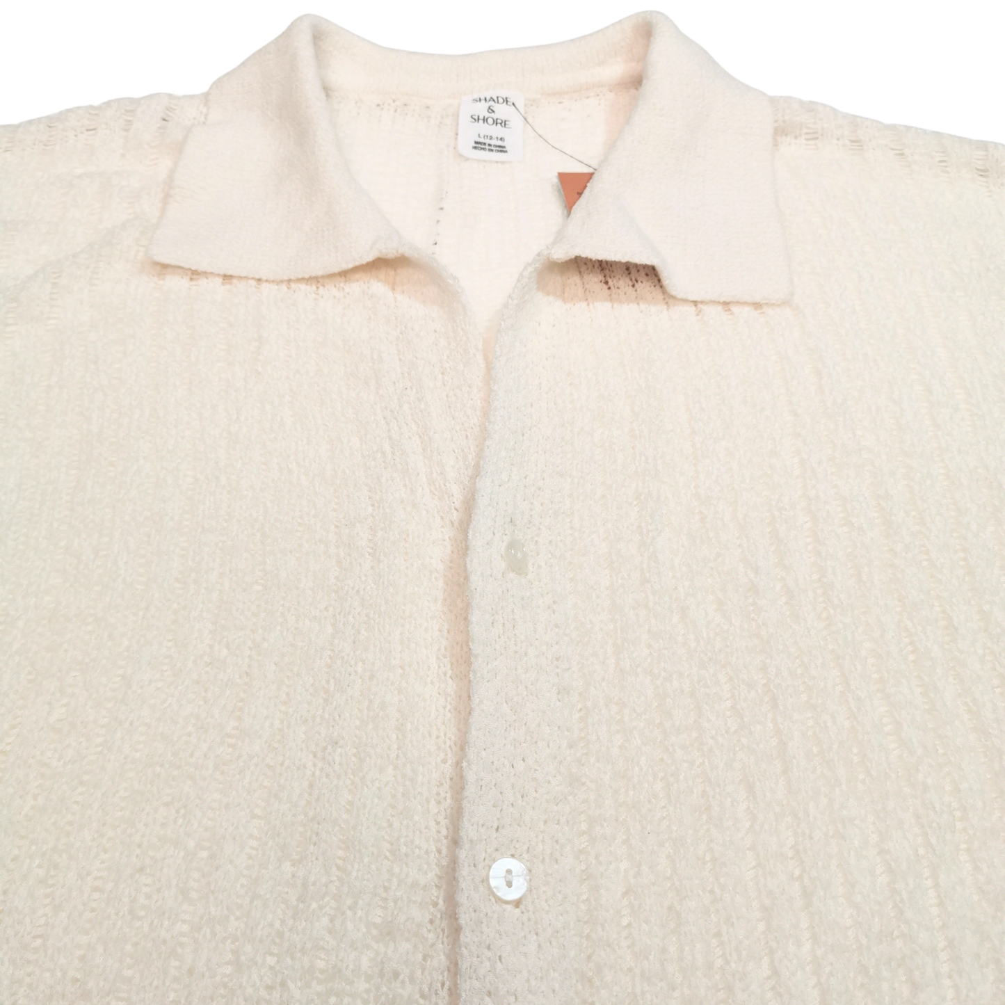 Camisa de punto estilo Cover-up con botones SHADE & SHORE para mujer