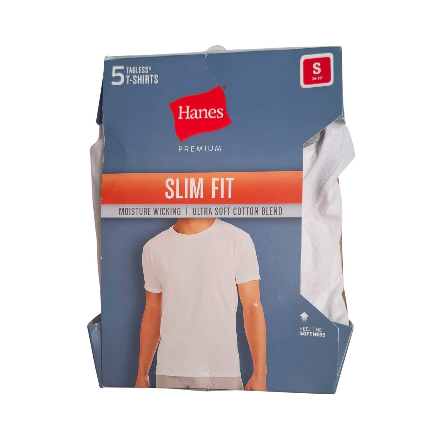 Camisetas de cuello redondo HANES Premium Slim Fit para hombre - Set de 5