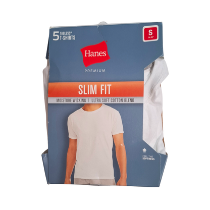 Camisetas de cuello redondo HANES Premium Slim Fit para hombre - Set de 5