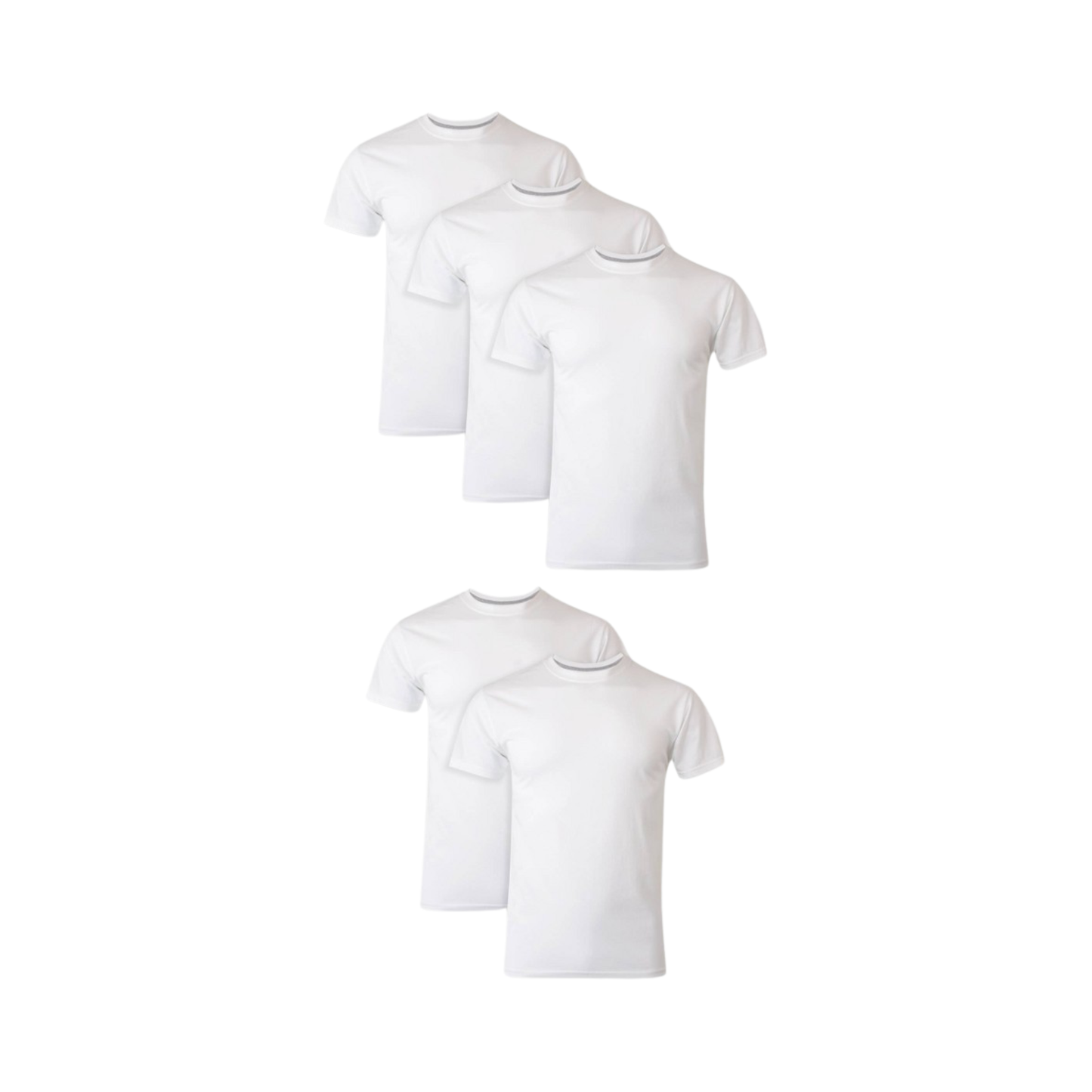 Camisetas de cuello redondo HANES Premium Slim Fit para hombre - Set de 5
