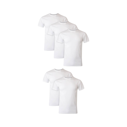 Camisetas de cuello redondo HANES Premium Slim Fit para hombre - Set de 5