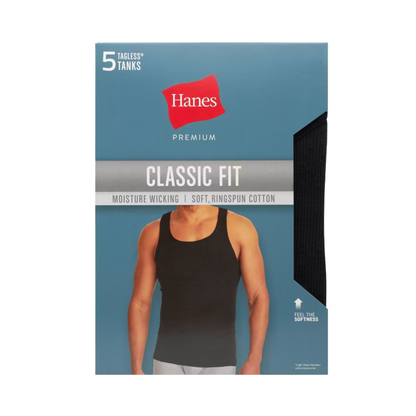 Camisetas tipo tank HANES Premium Classic Fit para hombre - Set de 5