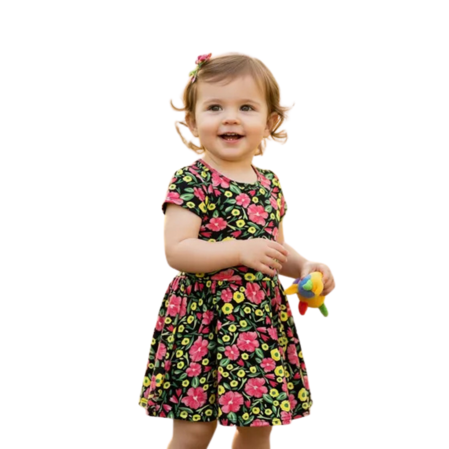 Vestido DOTDOTSMILE Floral Paint Classic Cap para niña