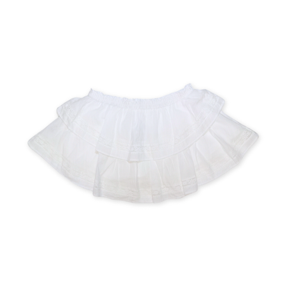 Mini skort de línea A con encaje y volantes WILD FABLE para mujer