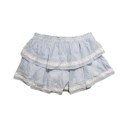 Mini skort de línea A con encaje y volantes WILD FABLE para mujer