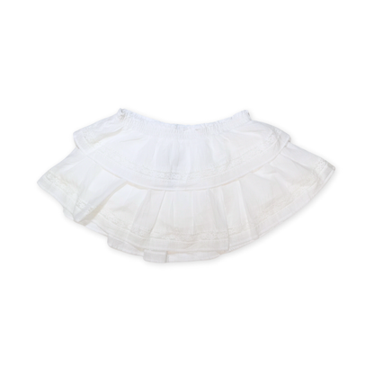 Mini skort de línea A con encaje y volantes WILD FABLE para mujer