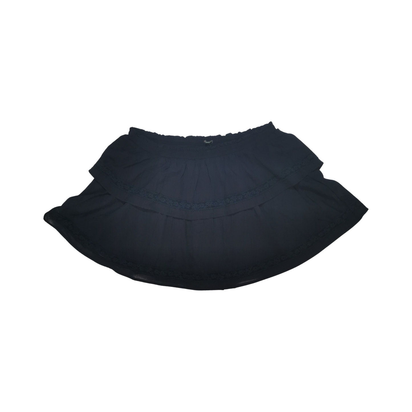 Mini skort de línea A con encaje y volantes WILD FABLE para mujer