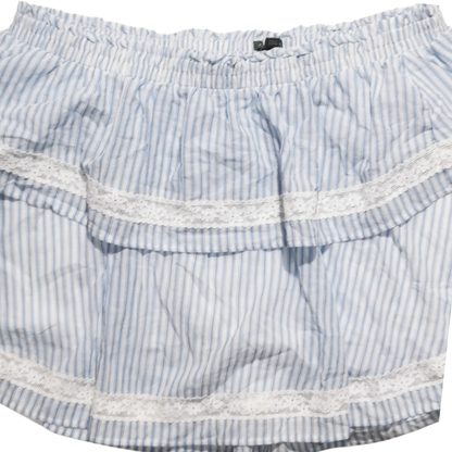 Mini skort de línea A con encaje y volantes WILD FABLE para mujer