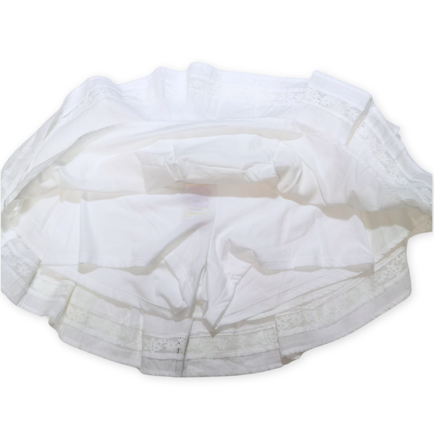 Mini skort de línea A con encaje y volantes WILD FABLE para mujer