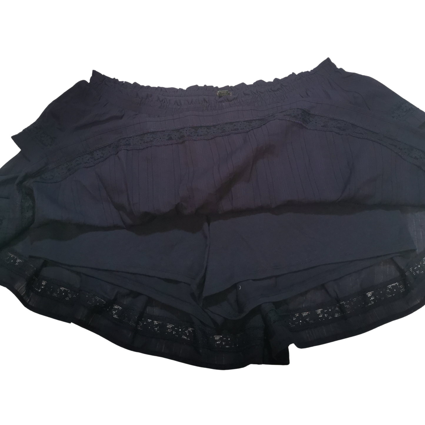 Mini skort de línea A con encaje y volantes WILD FABLE para mujer