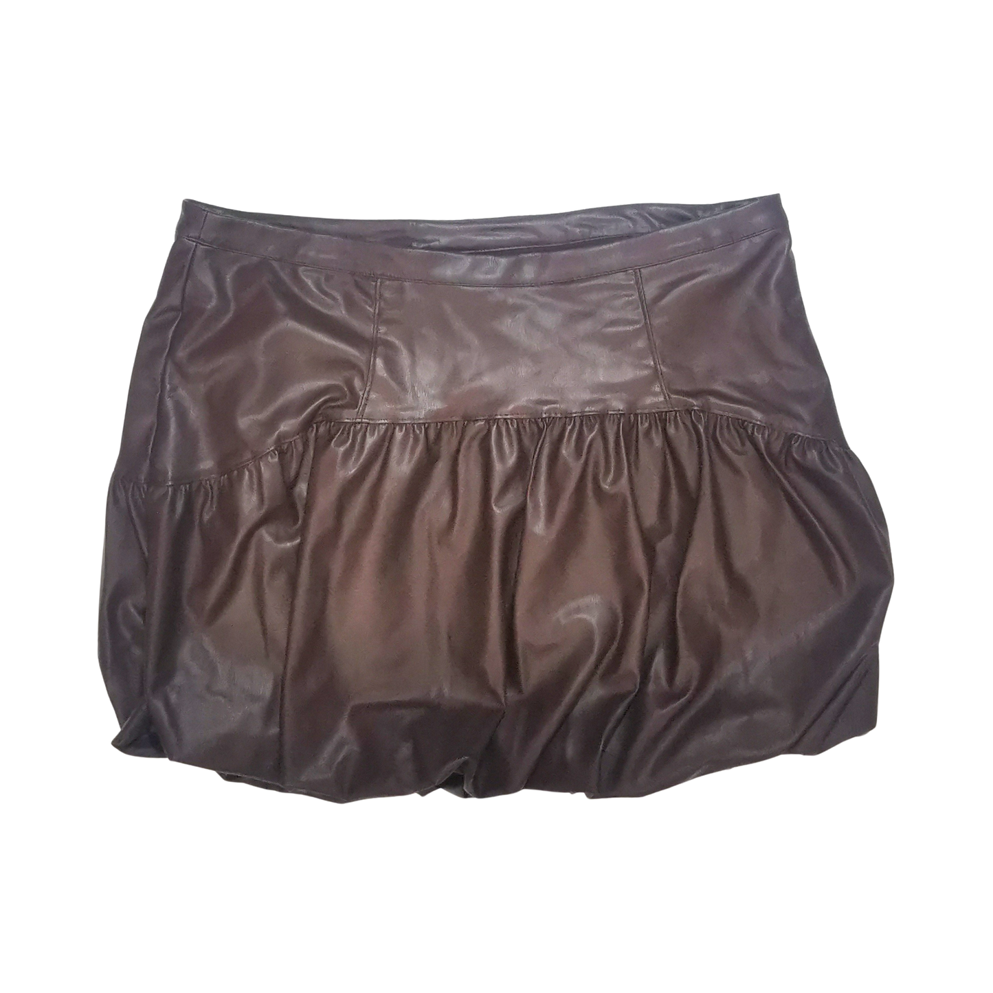 Falda mini estilo Bubble de piel sintética FUTURE COLLECTIVE para mujer