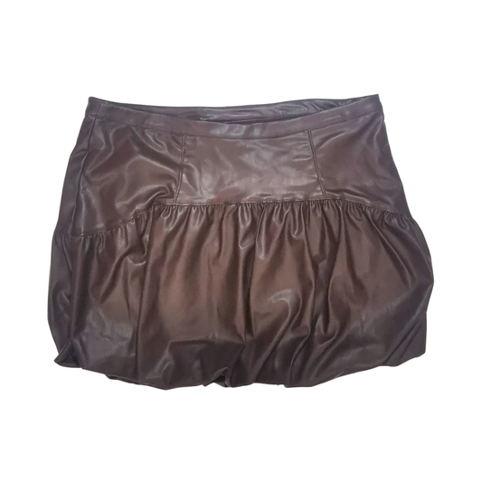 Falda mini estilo Bubble de piel sintética FUTURE COLLECTIVE para mujer